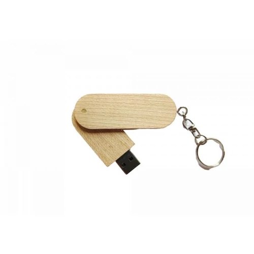USB pendrive | kulcstartó | gravírozható | fa | 8 GB