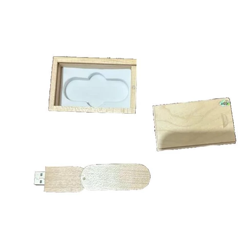 USB pendrive | fadobozban | gravírozható | fa | 1 GB