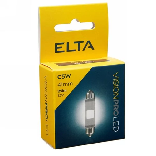 Elta VisionPro | izzó | 12V C5W | 41 mm | 25 lumen | 6000K | LED | 2 darabos csomag