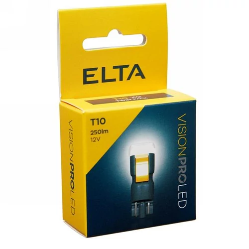 Elta VisionPro | 12V T10 W2,1x9,5d | 250 lumen | 6000K | LED | 2 darabos csomag