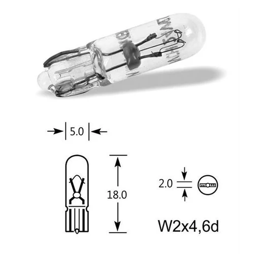 Qlux | izzó | 24V 1,2W W2x4,6d