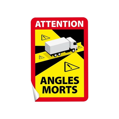 Holttér figyelmeztető matrica teherautóra | ANGLES MORTS