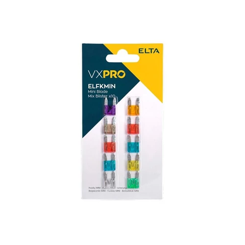 Elta VXPRO | biztosíték készlet | mini késes | 10 darabos bliszter