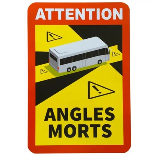 Holttér figyelmeztető matrica buszra | ANGLES MORTS