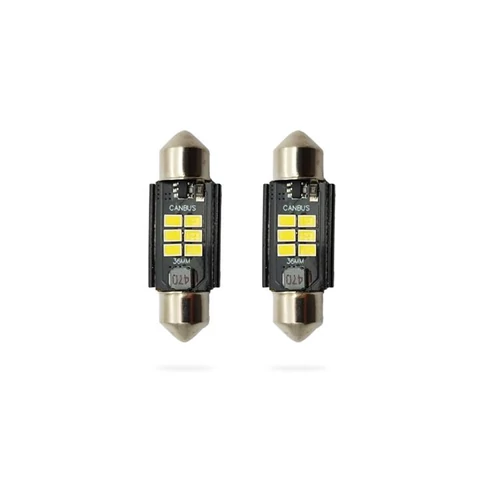 Izzó | 12V SV8,5-8 | 11x 36 mm | LED | 2 darabos csomag | canbus