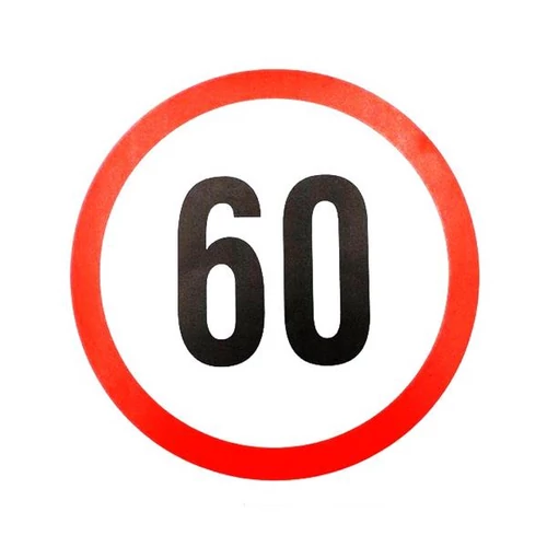 Sebességkorlátozó matrica | 13 cm | 60 km/h