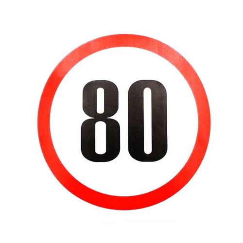 Sebességkorlátozó matrica | 13 cm | 80 km/h