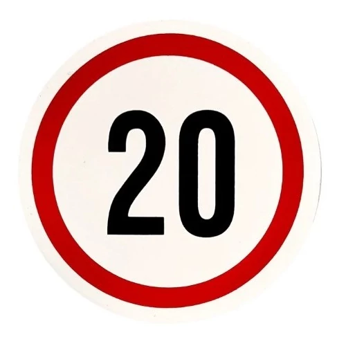 Sebességkorlátozó matrica | 22 cm | 20 km/h