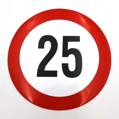 Sebességkorlátozó matrica | 22 cm | 25 km/h