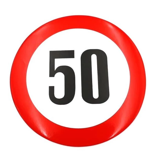 Sebességkorlátozó matrica | 22 cm | 50 km/h