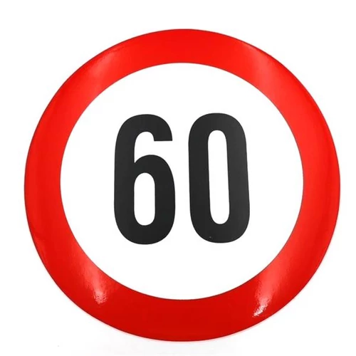 Sebességkorlátozó matrica | 22 cm | 60 km/h