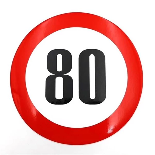 Sebességkorlátozó matrica | 22 cm | 80 km/h