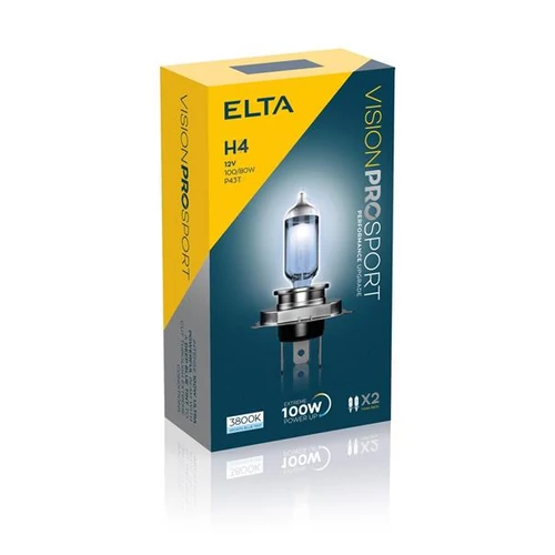 Elta VisionPro | izzó | 12V 100/80W P43T H4 | sport | 3800K | 2 darabos csomag