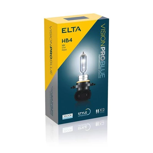 Elta VisionPro | izzó | 12V 51W P22d HB4 | kék fény | 3600K | 2 darabos csomag