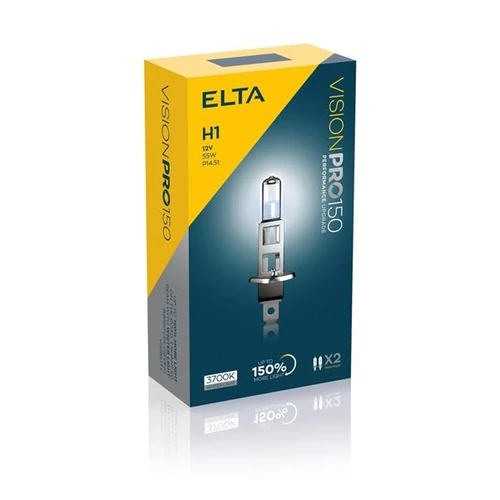 Elta VisionPro | izzó | 12V 55W P14,5t H1 | +150% emelt fényerő | 3700K | 2 darabos csomag