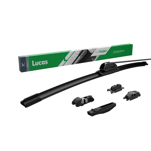 Lucas AirFlex | ablaktörlő lapát | flat blade | 16" | 400 mm | + adapterek Lucas AirFlex | ablaktörlő lapát | flat blade | 16" | 400 mm | + adapterek