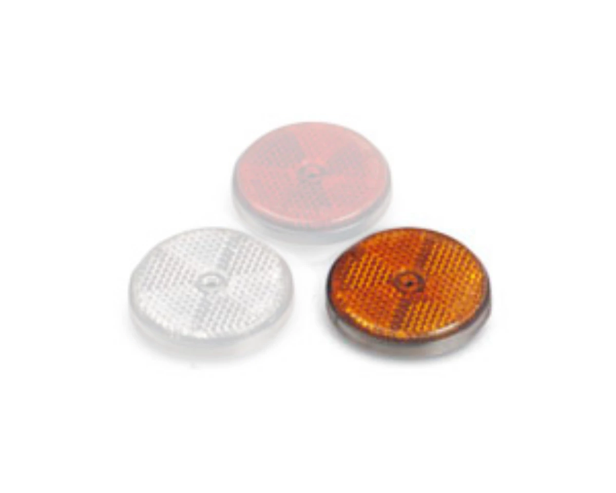 Fényvisszaverő prizma | csavar nélkül | sárga | 60 mm