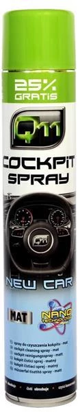 Q11 | műszerfalápoló & tisztító habspray | új autó illat | matt hatás | 750 ml