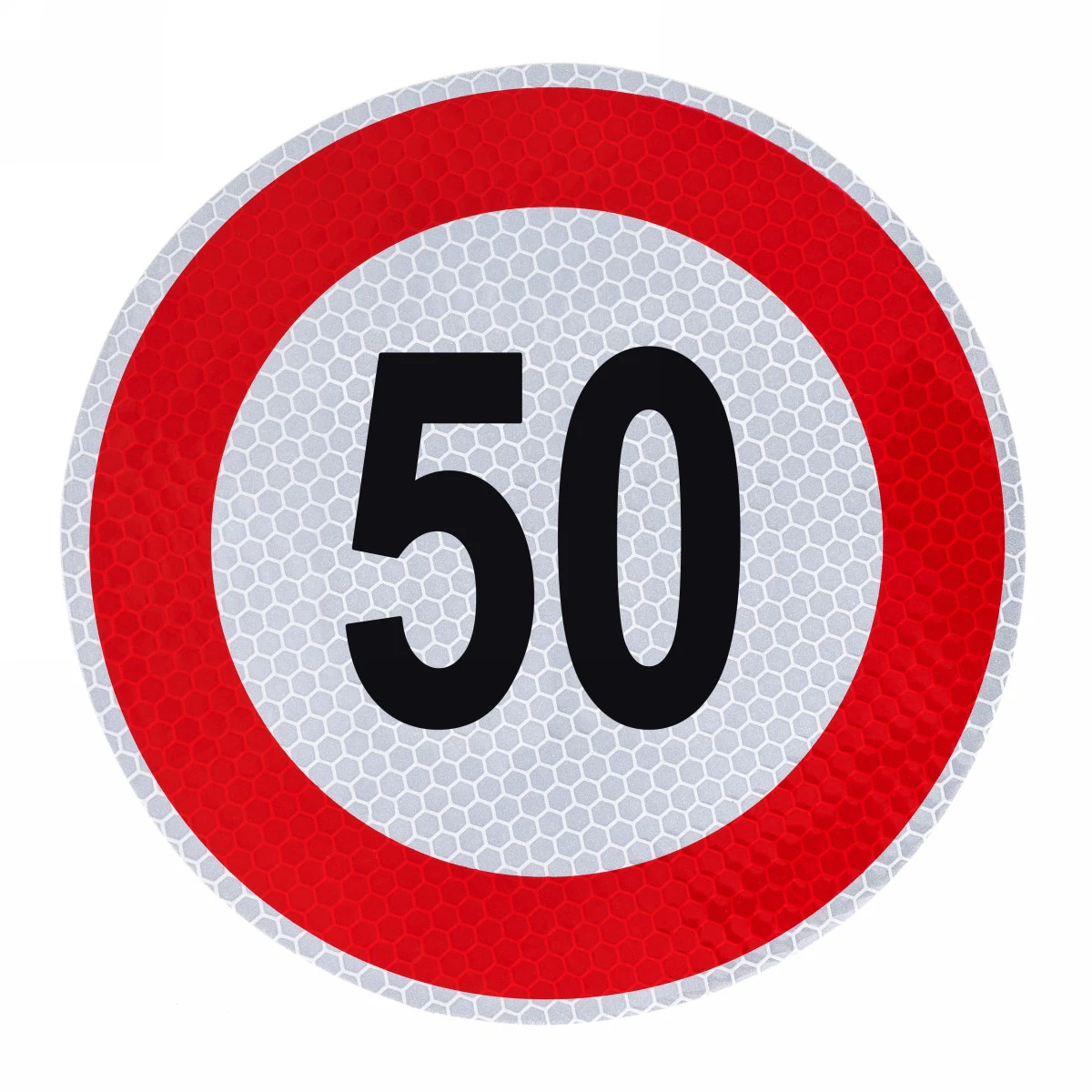 Sebességkorlátozó matrica | fényvisszaverő | 200mm | 50 Km/h