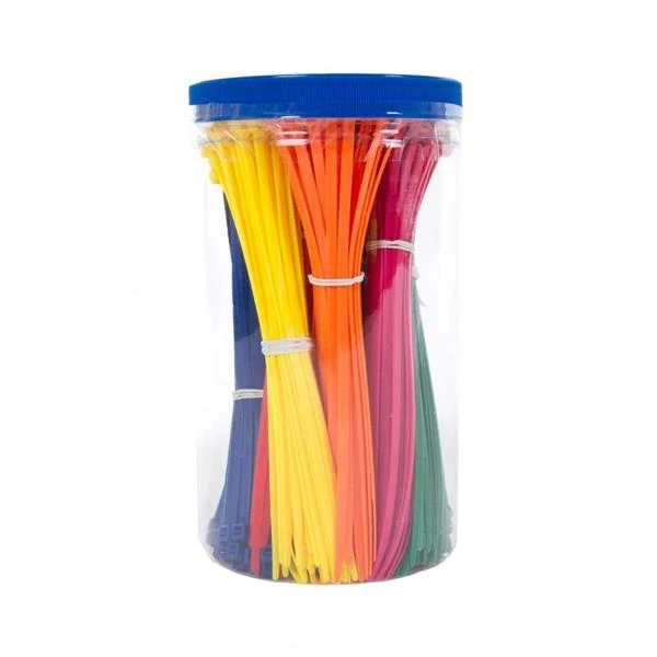 Színes kábelkötegelő készlet | 9 szín | 4,8 x 200 m | 450 darabos szett