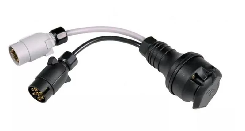 Utánfutó adapter | 13 pólusú dugaljzat / 7 pólusú dugvillák