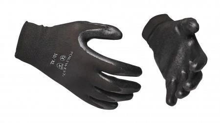 Impregnált mártott tenyerű kesztyű | fekete | 8'