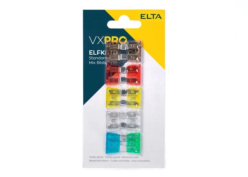 Elta VXPRO | biztosíték készlet | normál késes | 10 darabos bliszter