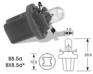 Narva | izzó | 12V 1,5W B8,5D | beige foglalat