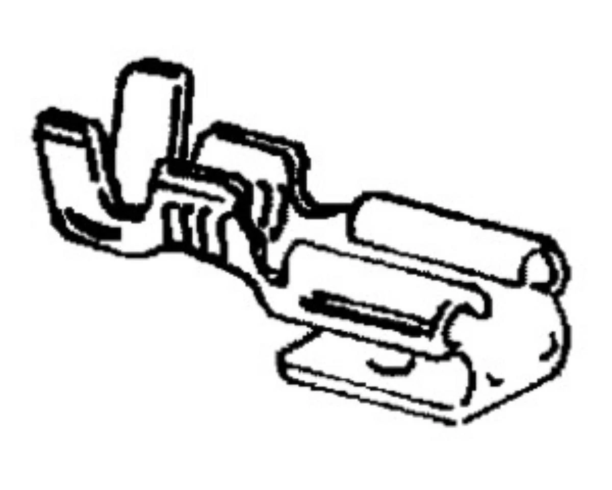 Csúszósaru | szigeteletlen | 90°-os | 6,3 mm / 0,8 - 2,5 mm2 kábelhez | anya