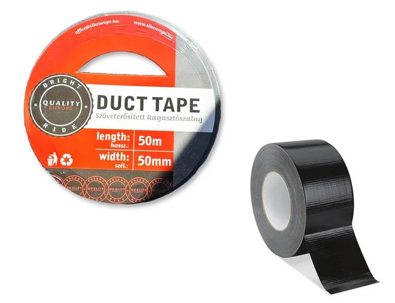 Szöveterősített ragasztószalag | 50 m x 50 mm | fekete