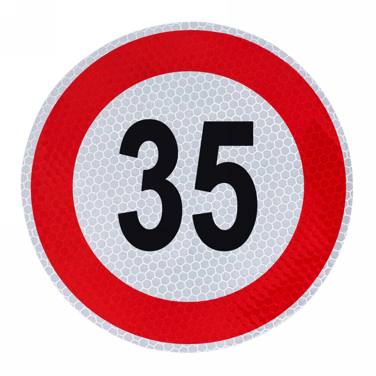 Sebességkorlátozó matrica | fényvisszaverő | 200mm | 35 Km/h