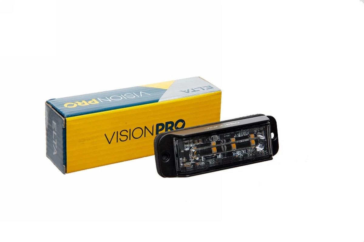 Elta VisionPro | stroboszkóp villogó | 4 LED | 5W/20W | 9-30V | IP67 | sárga