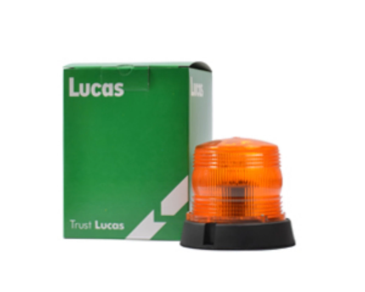 Lucas | LED forgóvillogó | 12/30V | csavaros | sárga