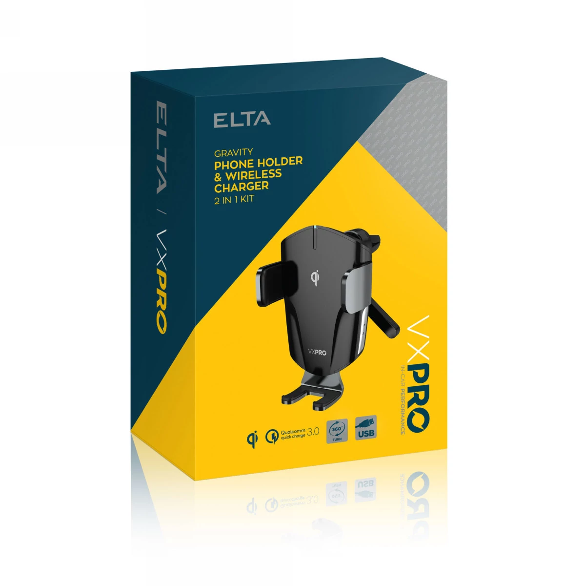 Telefontartó | vezetéknélküli csatlakozás-töltés | 2 az egyben készlet