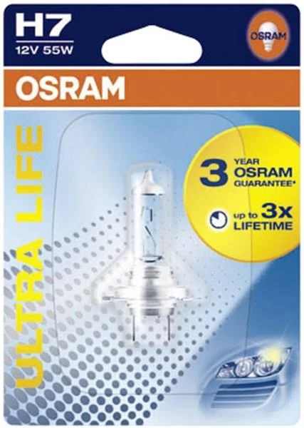 Osram | izzó | 12V 55W H7 | ultra life | 1 darabos bliszter