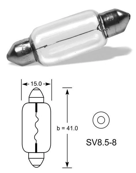 Narva | izzó | 12V 18W SV8,5 | 15,5 x 41 mm
