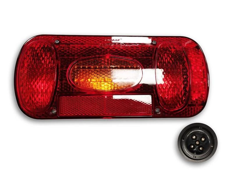 Utánfutó hátsó lámpa | 6 funkciós | ködlámpa | ovális