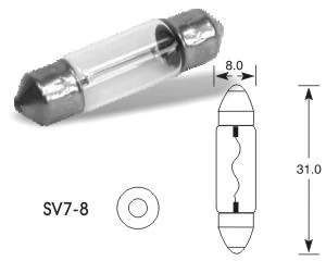 Elta VisionPro | izzó | 6V 3W SV7-8 | 8 x 31 mm