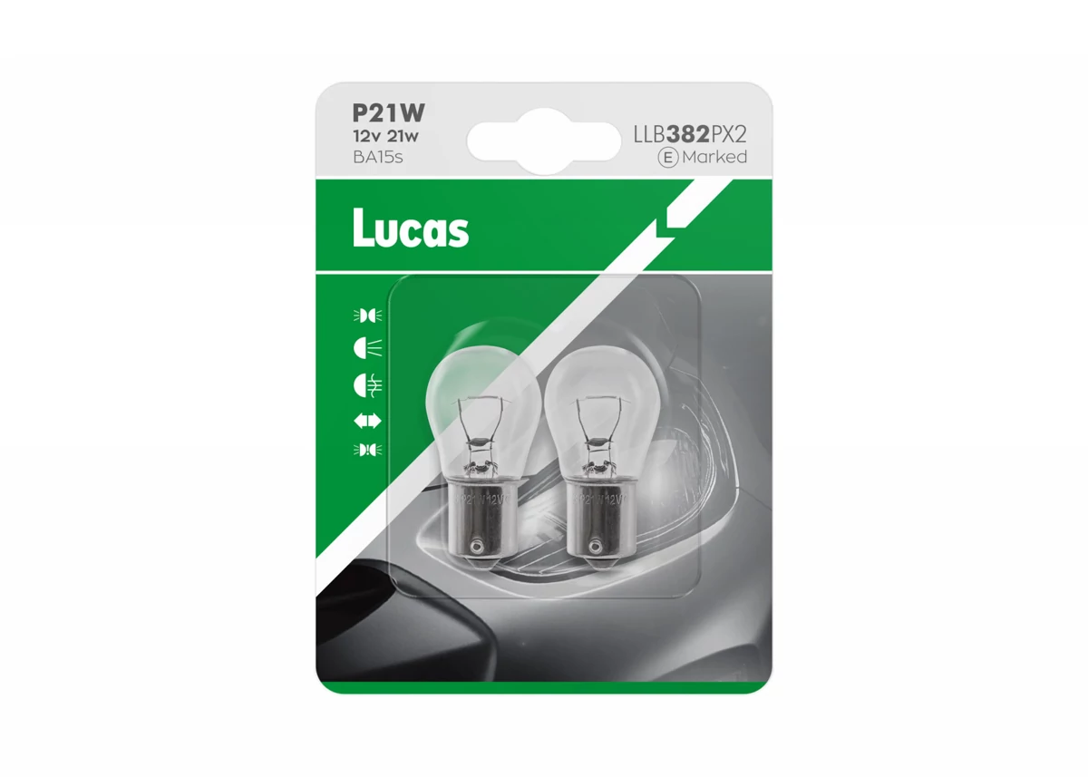 Lucas | 12V 21W BA15s P21W | 2 darabos bliszter