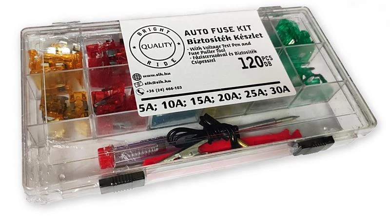 BrightRide | biztosíték készlet | mini és normál késes | 120 darabos szett