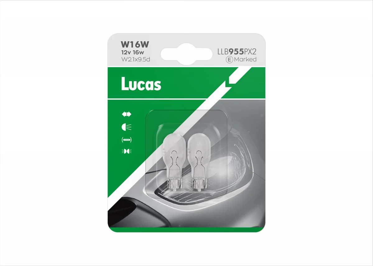 Lucas | 12V 16W Capless W2,1x9,5d T15 