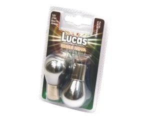 Lucas | 12V 21W Bau15s PY21W S25 Silver Nova E4 | 2 darabos bliszter