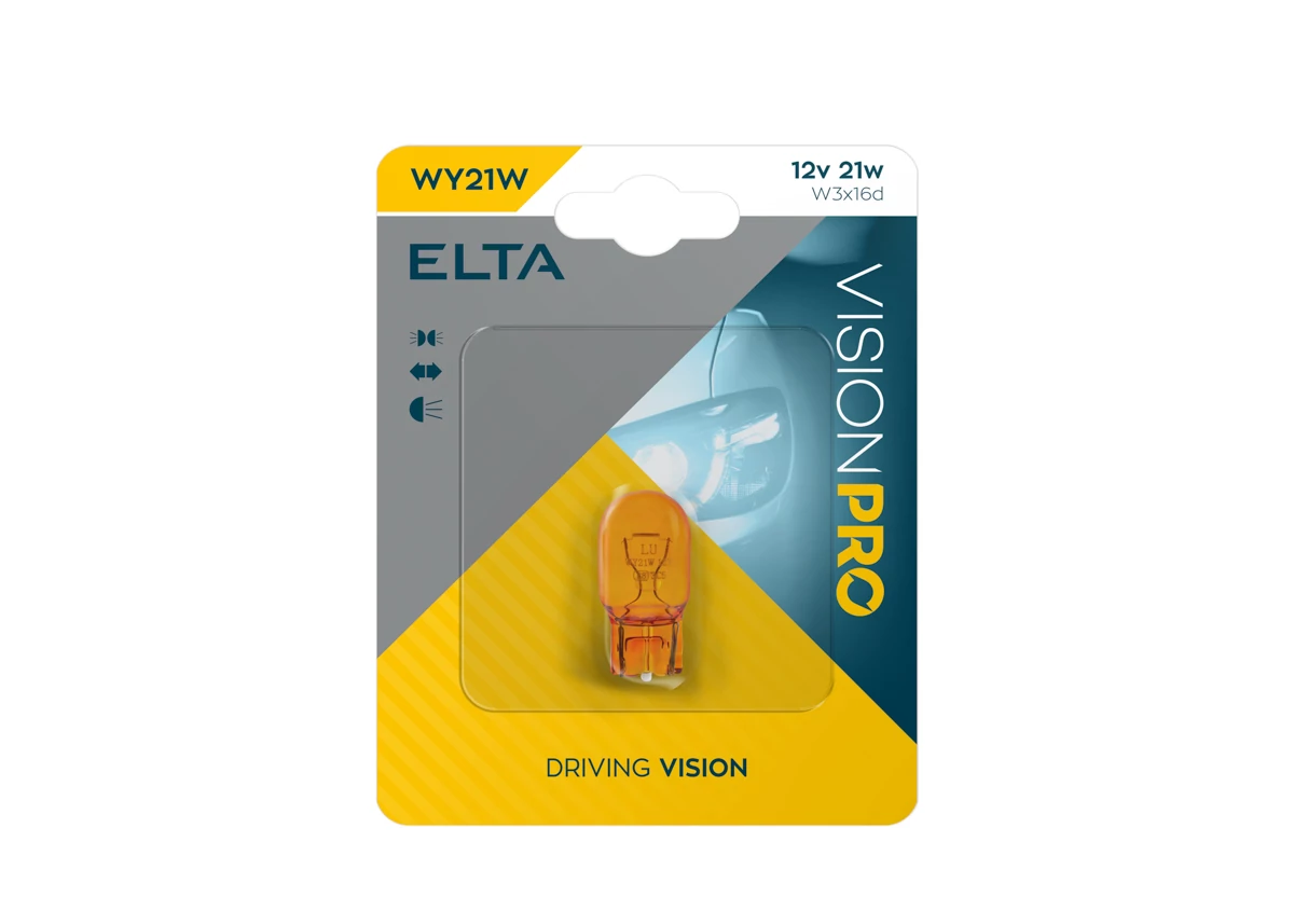 Elta VisionPro | izzó | 12V 21W W3x16d WY21W | sárga | 1 darabos bliszter