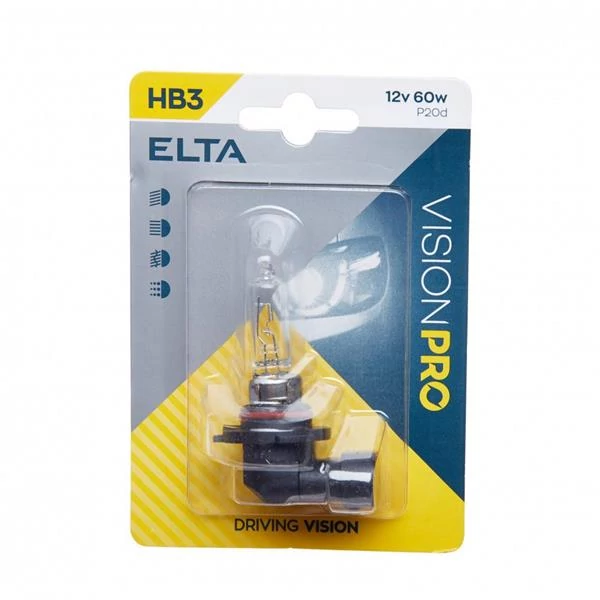 Elta VisionPro | izzó | 12V 60W P20d HB3 | 1 darabos bliszter