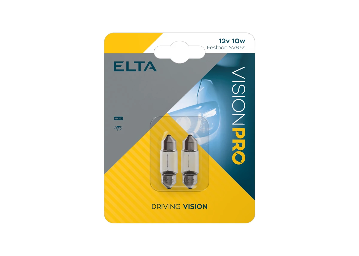 Elta VisionPro | izzó | 12V 10W SV8,5-8 | 11 x 30 mm | 2 darabos bliszter