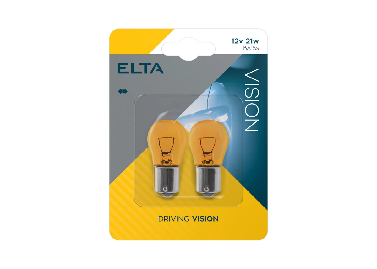 Elta VisionPro | izzó | 12V 21W Ba15s | sárga | 2 darabos bliszter