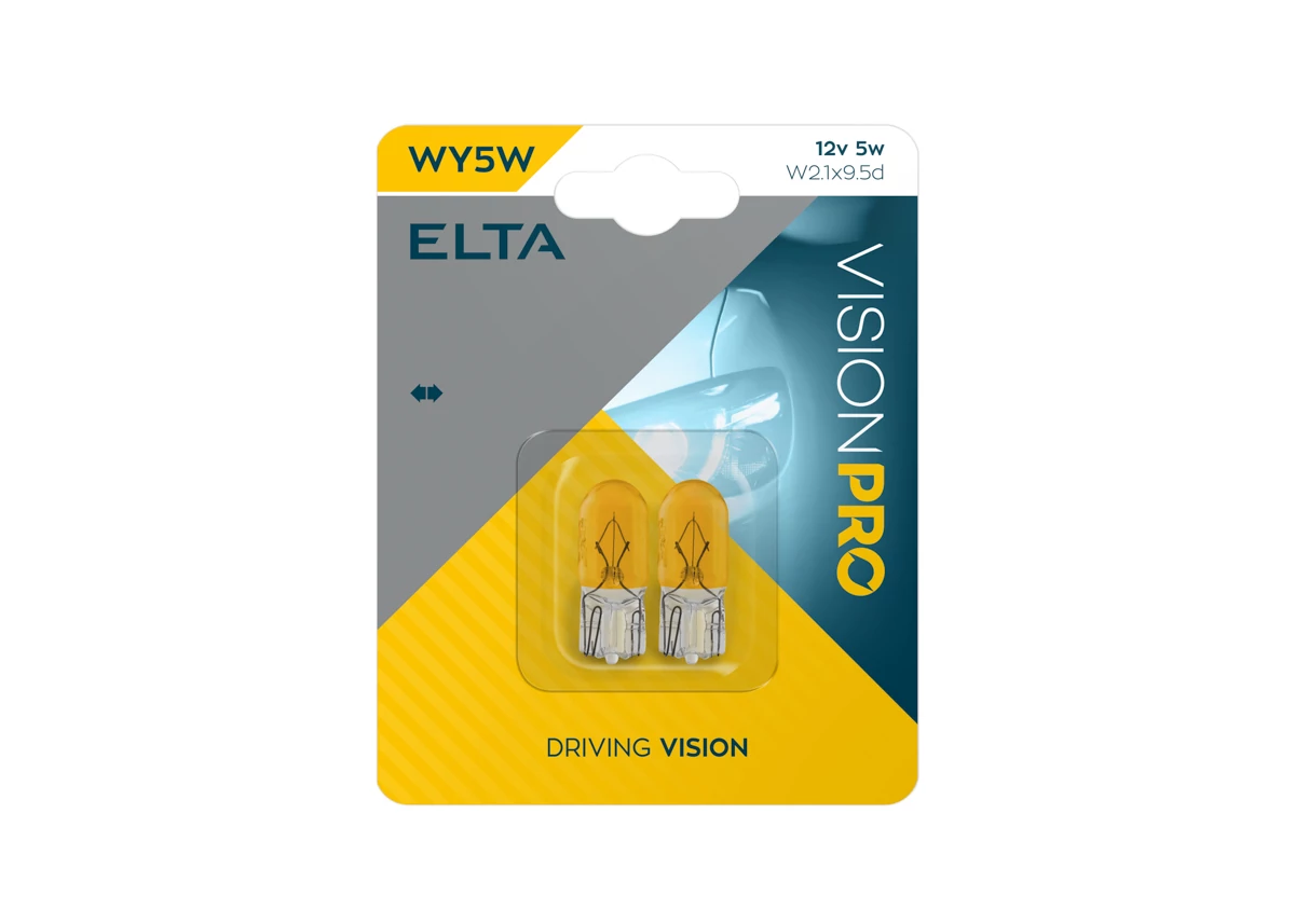 Elta VisionPro | izzó | 12V 5W W2,1x9,5d WY5W | sárga | 2 darabos bliszter