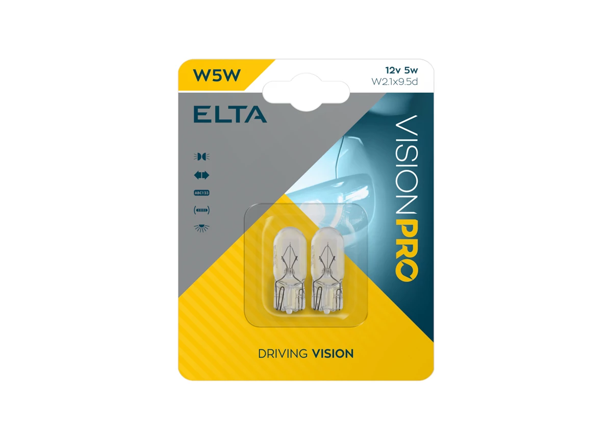 Elta VisionPro | izzó | 12V 5W W2,1x9,5d W5W | 2 darabos bliszter