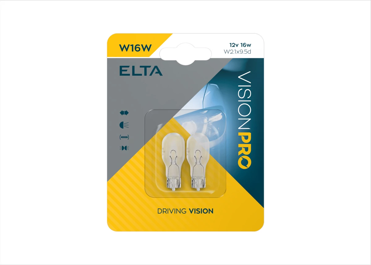 Elta VisionPro | izzó | 12V 16W W2,1x9,5d W16W | 2 darabos bliszter