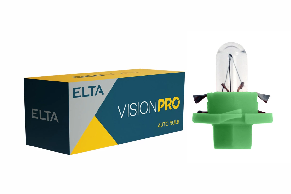 Elta VisionPro | izzó | 12V 2W Bx8,4d | világoszöld